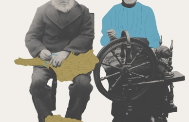 Hedebønder arbejder med hænderne