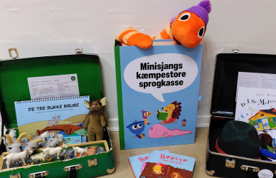 Foto af et udvalg af sprogkufferter.